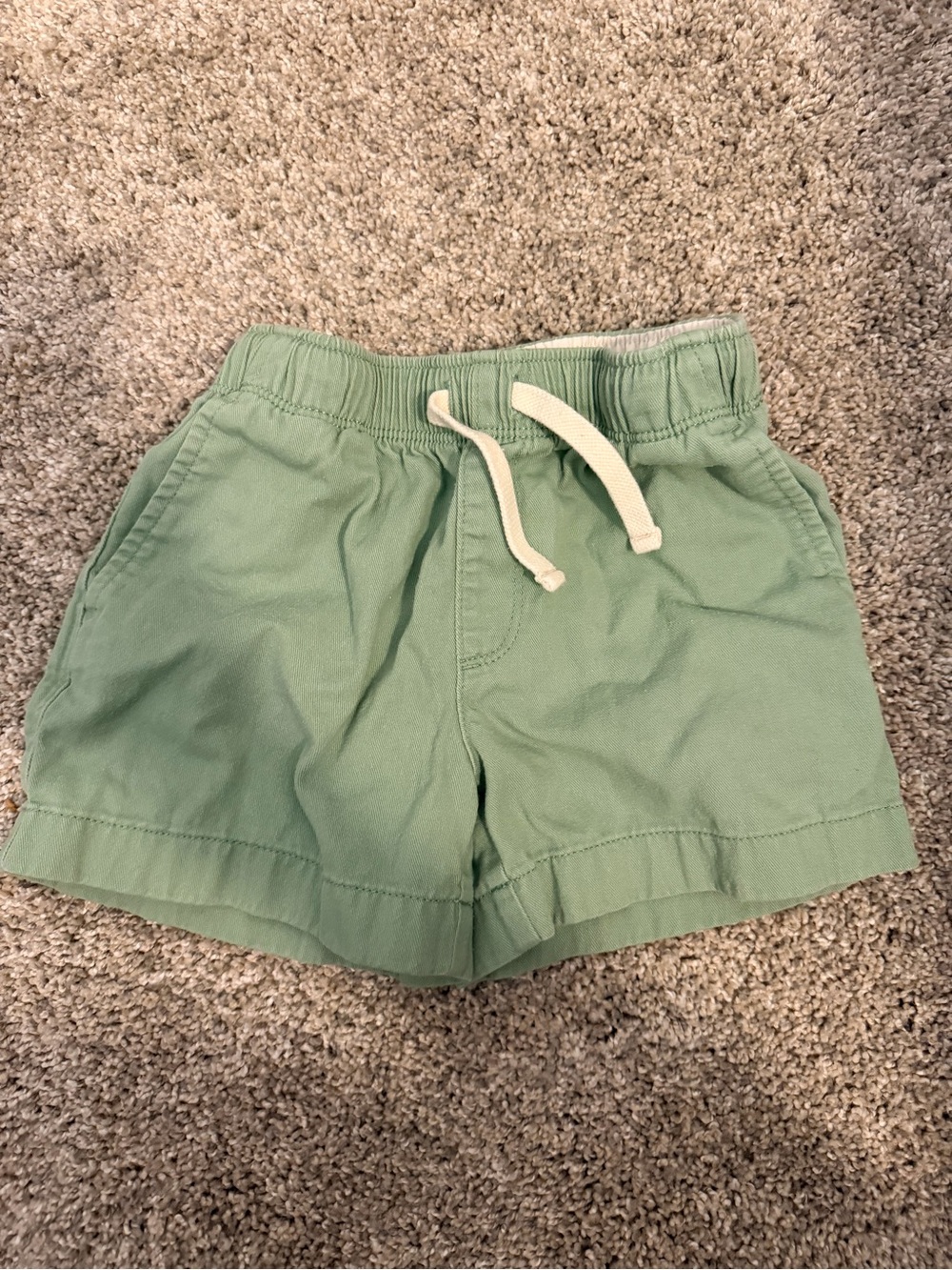 Crewcuts Sage Green Cotton Drawstring Shorts
